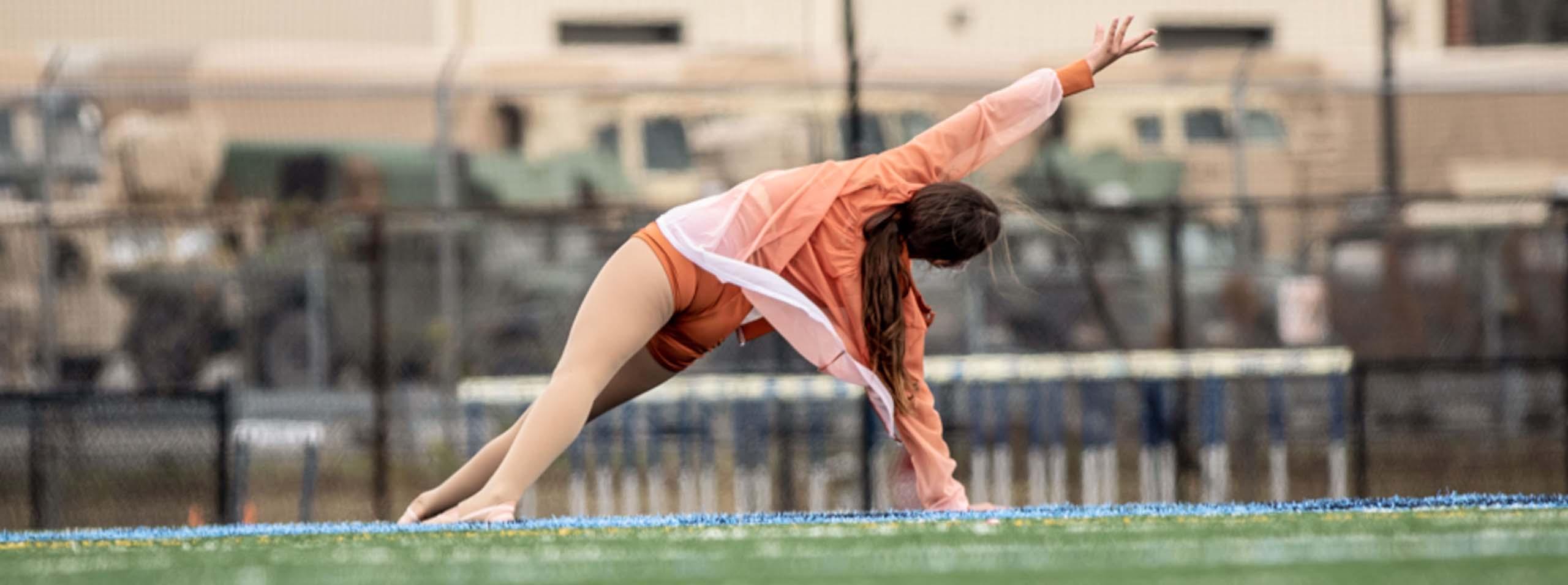 Dancer on back fields